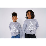 Girls Sibling Grey Sweatshirt - Amir & Amira 