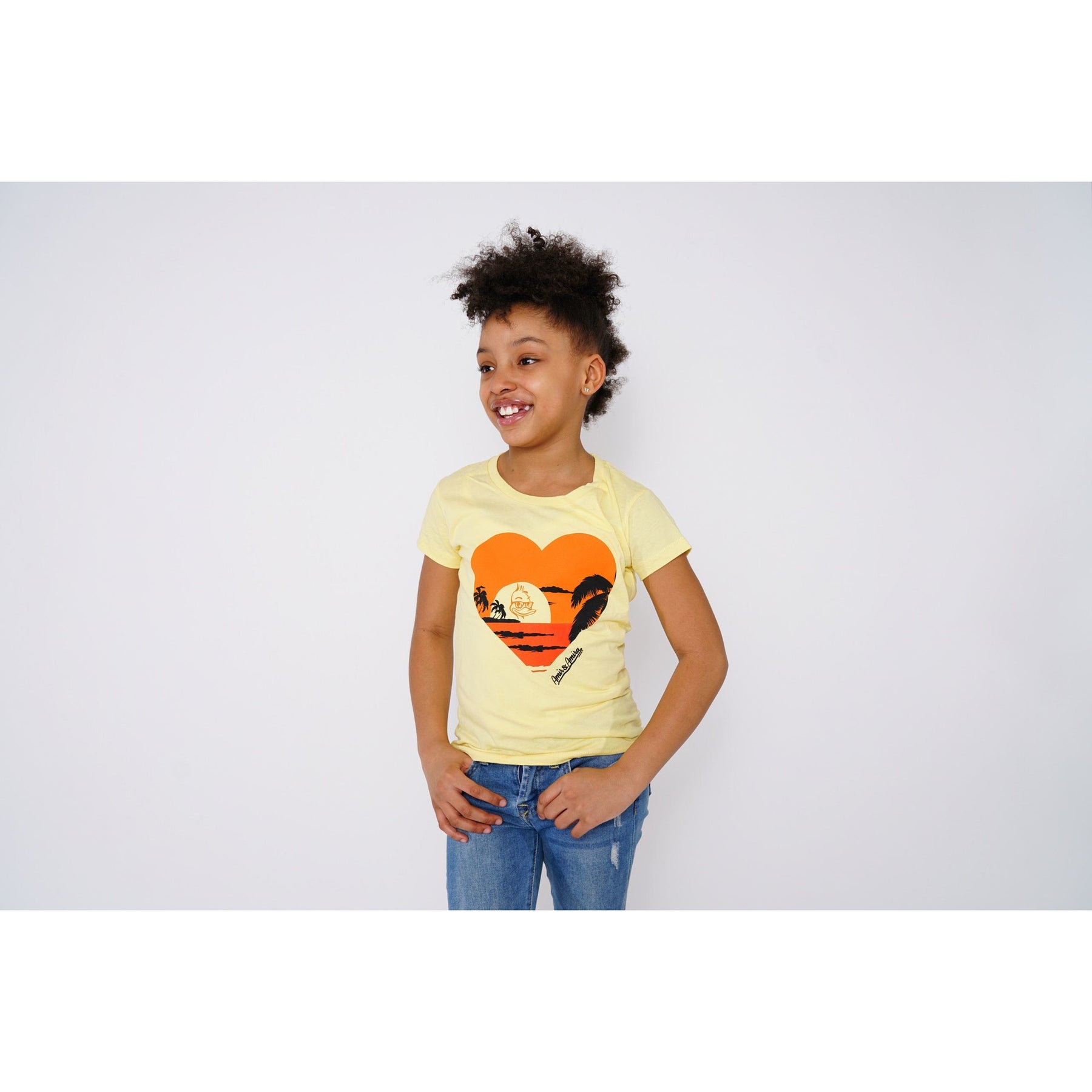 Girls Sunset Yellow T-shirt – Amir & Amira