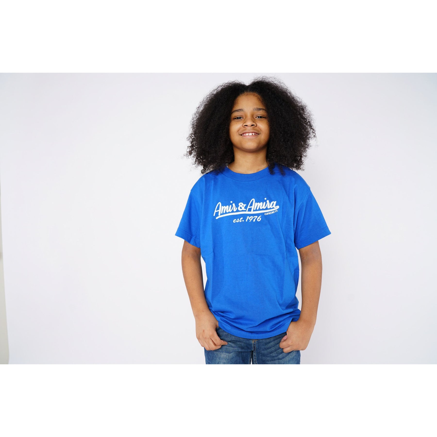 Boys Signature Blue T-Shirt – Amir & Amira