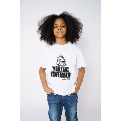 Boys Young Forever White T-Shirt - Amir & Amira 